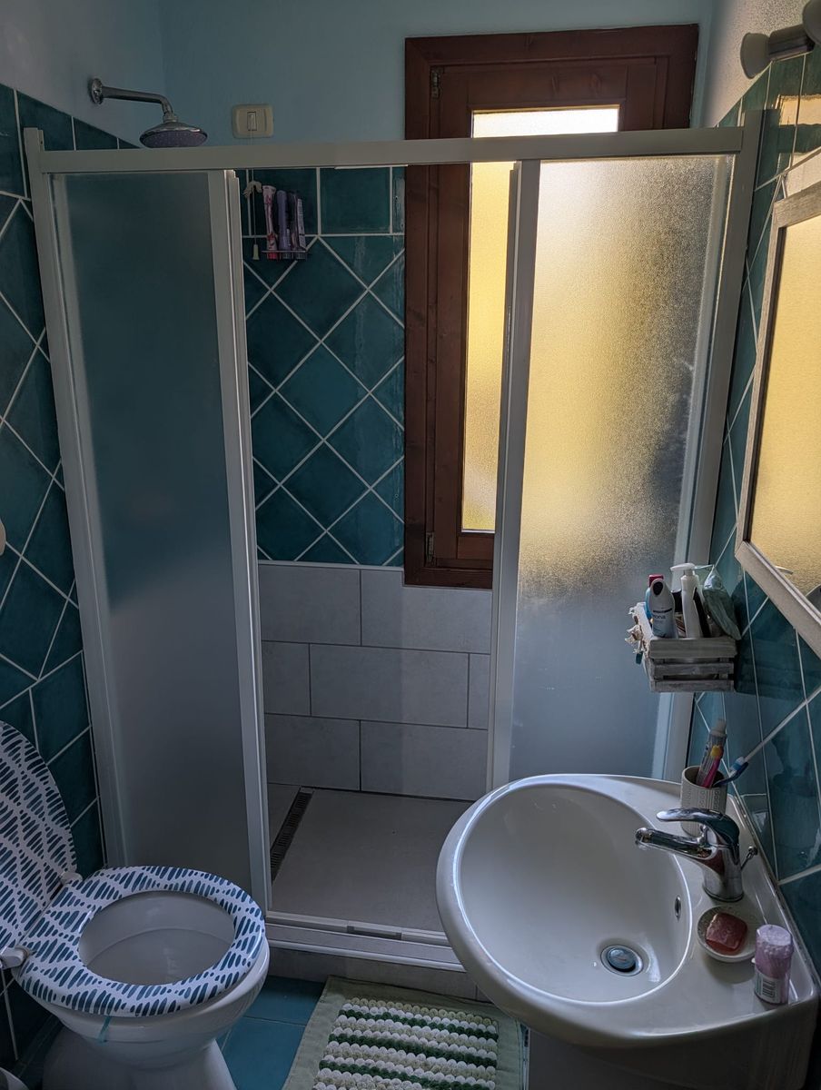 The renovated shower room