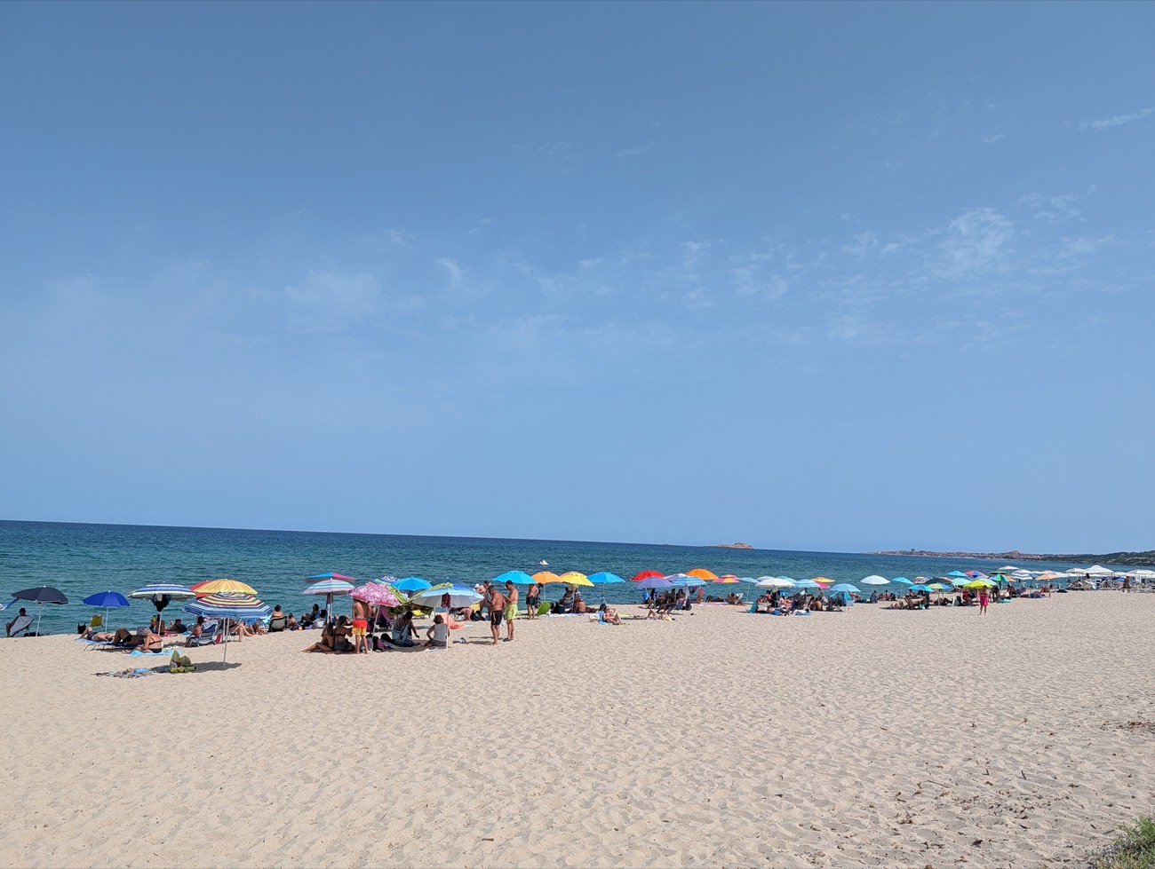 Badesi beach on a summer day