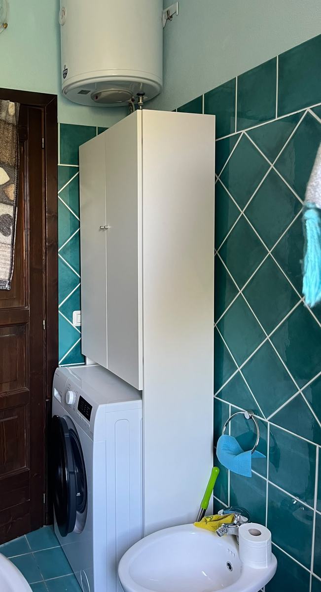 Bathroom with washing machine