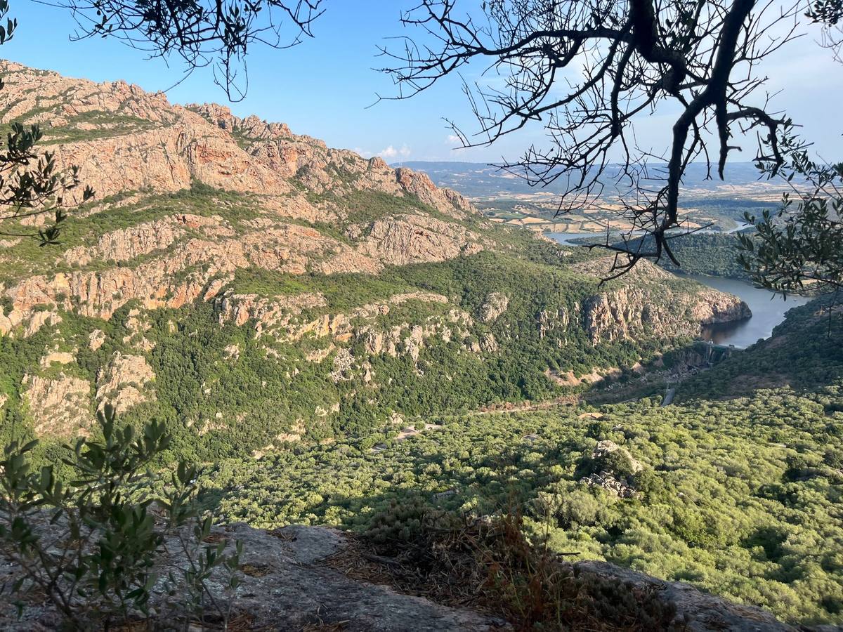 Green valley and granite hills near Badesi